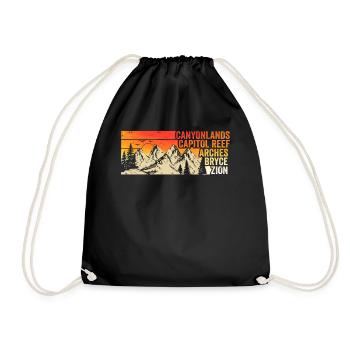 Explorez les montagnes des parcs nationaux de l’Utah - Sac de sport léger - noir - Devant