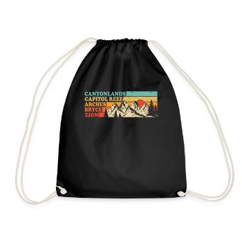 Explorez les montagnes des parcs nationaux de l’Utah - Sac de sport léger - noir - Devant