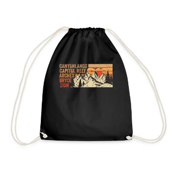Explorez les montagnes des parcs nationaux de l’Utah - Sac de sport léger - noir - Devant