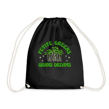 Urban Gardener Männer Frauen Microgreens - Turnbeutel - Schwarz - Vorne