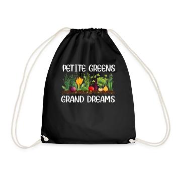 Urban Gardener Männer Frauen Microgreens - Turnbeutel - Schwarz - Vorne