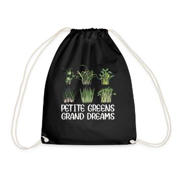 Urban Gardener Männer Frauen Microgreens - Turnbeutel - Schwarz - Vorne