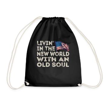 Livin in der Neuen Welt Alte Seele - Turnbeutel - Schwarz - Vorne