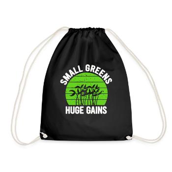 Urban Gardener Männer Frauen Microgreens - Turnbeutel - Schwarz - Vorne