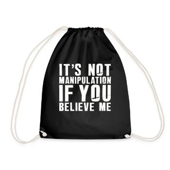 Pas de manipulation si vous croyez - Sac de sport léger - noir - Devant