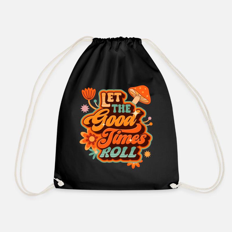 Let The Good Times Roll Retro Vintage Design - Turnbeutel - Schwarz