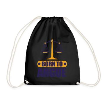 Born To Argue Judge Advocate Attorney - Drawstring Bag - black - Front