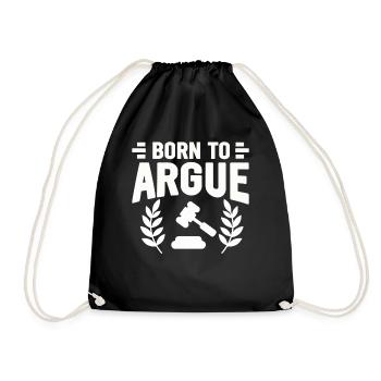 Born To Argue Judge Advocate Attorney - Drawstring Bag - black - Front