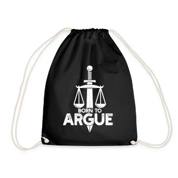 Born To Argue Judge Advocate Attorney - Drawstring Bag - black - Front