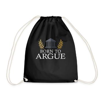 Born To Argue Judge Advocate Attorney - Drawstring Bag - black - Front