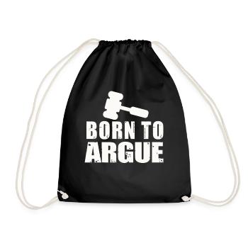 Born To Argue Judge Advocate Attorney - Drawstring Bag - black - Front