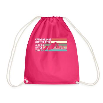 Erkunden Sie die Berge der Nationalparks von Utah - Turnbeutel - Fuchsia - Vorne