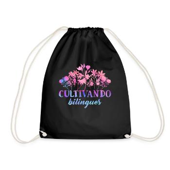 Cultivando Bilingües Spanish Teacher - Drawstring Bag - black - Front