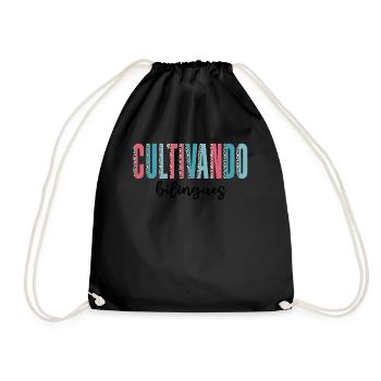 Cultivando Bilingües Spanish Teacher - Drawstring Bag - black - Front