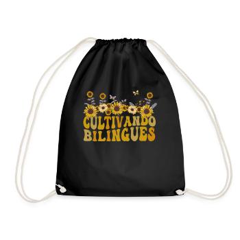Cultivando Bilingües Spanish Teacher - Drawstring Bag - black - Front