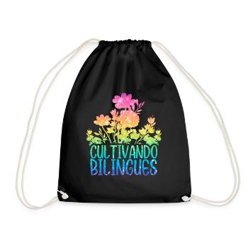 Cultivando Bilingües Spanish Teacher - Drawstring Bag - black - Front