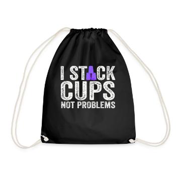 Sport Stacking Stacks Stacked Speed Cup - Turnbeutel - Schwarz - Vorne