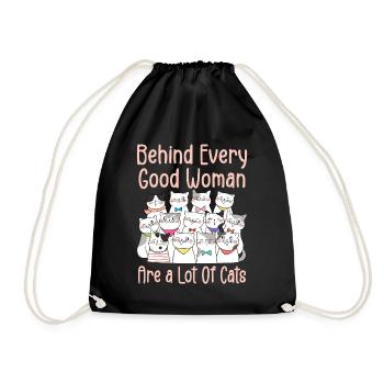Behind Every Good Woman Are A Lot Of Cats - Sac de sport léger - noir - Devant