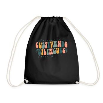 Cultivando Bilingües Spanish Teacher - Drawstring Bag - black - Front