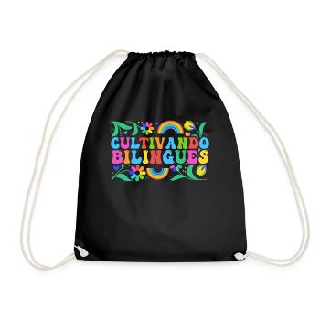 Cultivando Bilingües Spanish Teacher - Drawstring Bag - black - Front