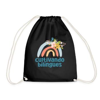 Cultivando Bilingües Spanish Teacher - Drawstring Bag - black - Front