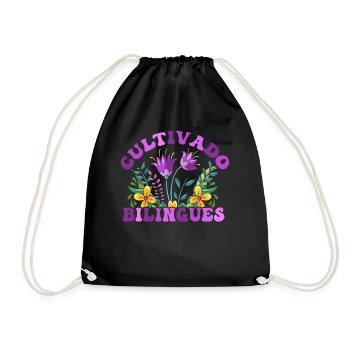 Cultivando Bilingües Spanish Teacher - Drawstring Bag - black - Front