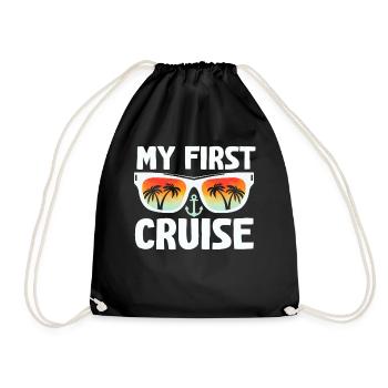 My First Cruise Family Vacation - Fun - Drawstring Bag - black - Front