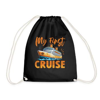 My First Cruise Family Vacation - Fun - Drawstring Bag - black - Front