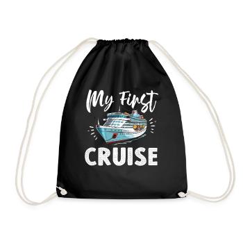 My First Cruise Family Vacation - Fun - Drawstring Bag - black - Front