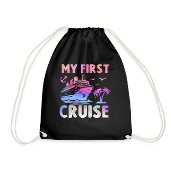 My First Cruise Family Vacation - Fun - Drawstring Bag - black - Front