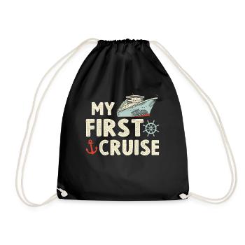 My First Cruise Family Vacation - Fun - Drawstring Bag - black - Front