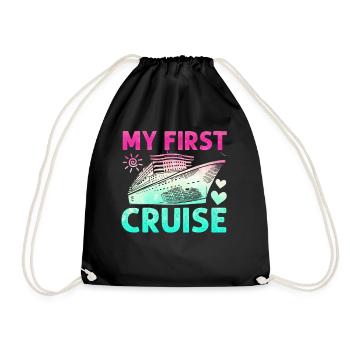 My First Cruise Family Vacation - Fun - Drawstring Bag - black - Front