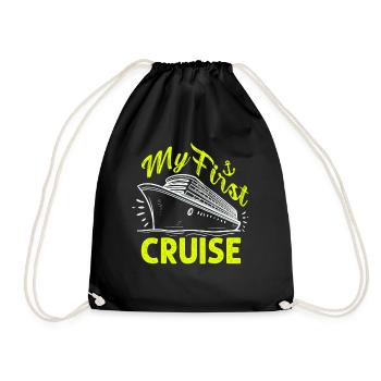 My First Cruise Family Vacation - Fun - Drawstring Bag - black - Front
