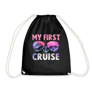 My First Cruise Family Vacation - Fun - Drawstring Bag - black - Front