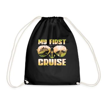 My First Cruise Family Vacation - Fun - Drawstring Bag - black - Front