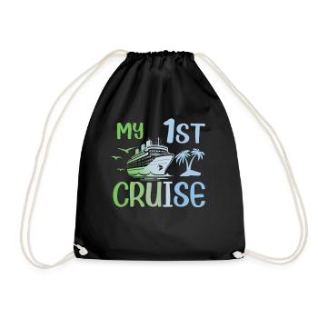 My First Cruise Family Vacation - Fun - Drawstring Bag - black - Front