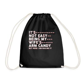 Ce n’est pas facile d’être le bonbon pour les bras de ma femme - Sac de sport léger - noir - Devant