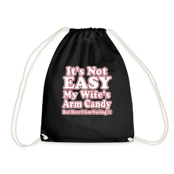 Ce n’est pas facile d’être le bonbon du bras de ma femme - Sac de sport léger - noir - Devant