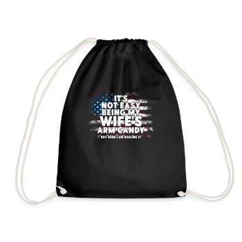 CE N’EST PAS FACILE D’ÊTRE LE BONBON DU BRAS DE MA FEMME - Sac de sport léger - noir - Devant