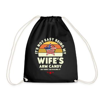 Ce n’est pas facile d’être le bonbon du bras de ma femme - Sac de sport léger - noir - Devant