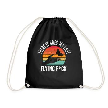 There It Goes My Last Flying F - Drawstring Bag - black - Front