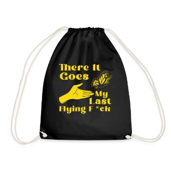 There It Goes My Last Flying F - Drawstring Bag - black - Front