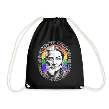 Pride Shirt for LBGTQIA+ Community: Be Yourself - Drawstring Bag - black - Front