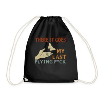 There It Goes My Last Flying F - Drawstring Bag - black - Front