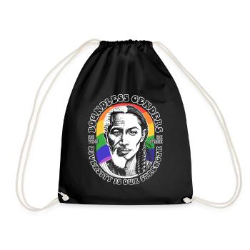 Celebrating Diversity: LGBTQIA+ T-Shirt Inspired. - Drawstring Bag - black - Front