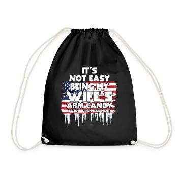 CE N’EST PAS FACILE D’ÊTRE LE BONBON DU BRAS DE MA FEMME - Sac de sport léger - noir - Devant