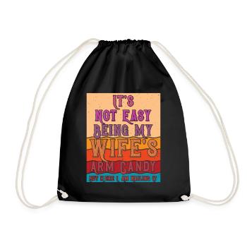 CE N’EST PAS FACILE D’ÊTRE LE BONBON DU BRAS DE MA FEMME - Sac de sport léger - noir - Devant