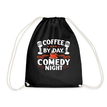 Coffee By Day Comedy By Night Comedian - Drawstring Bag - black - Front