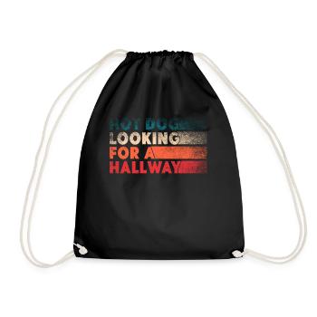 Hot-dog à la recherche d’un couloir - Sac de sport léger - noir - Devant