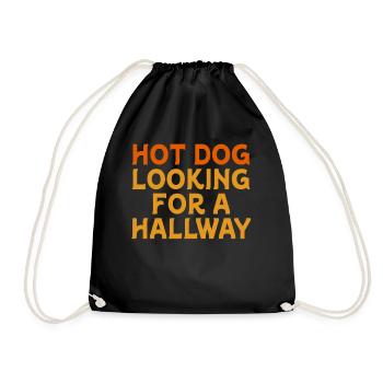 Hot Dog sucht einen Flur - Turnbeutel - Schwarz - Vorne